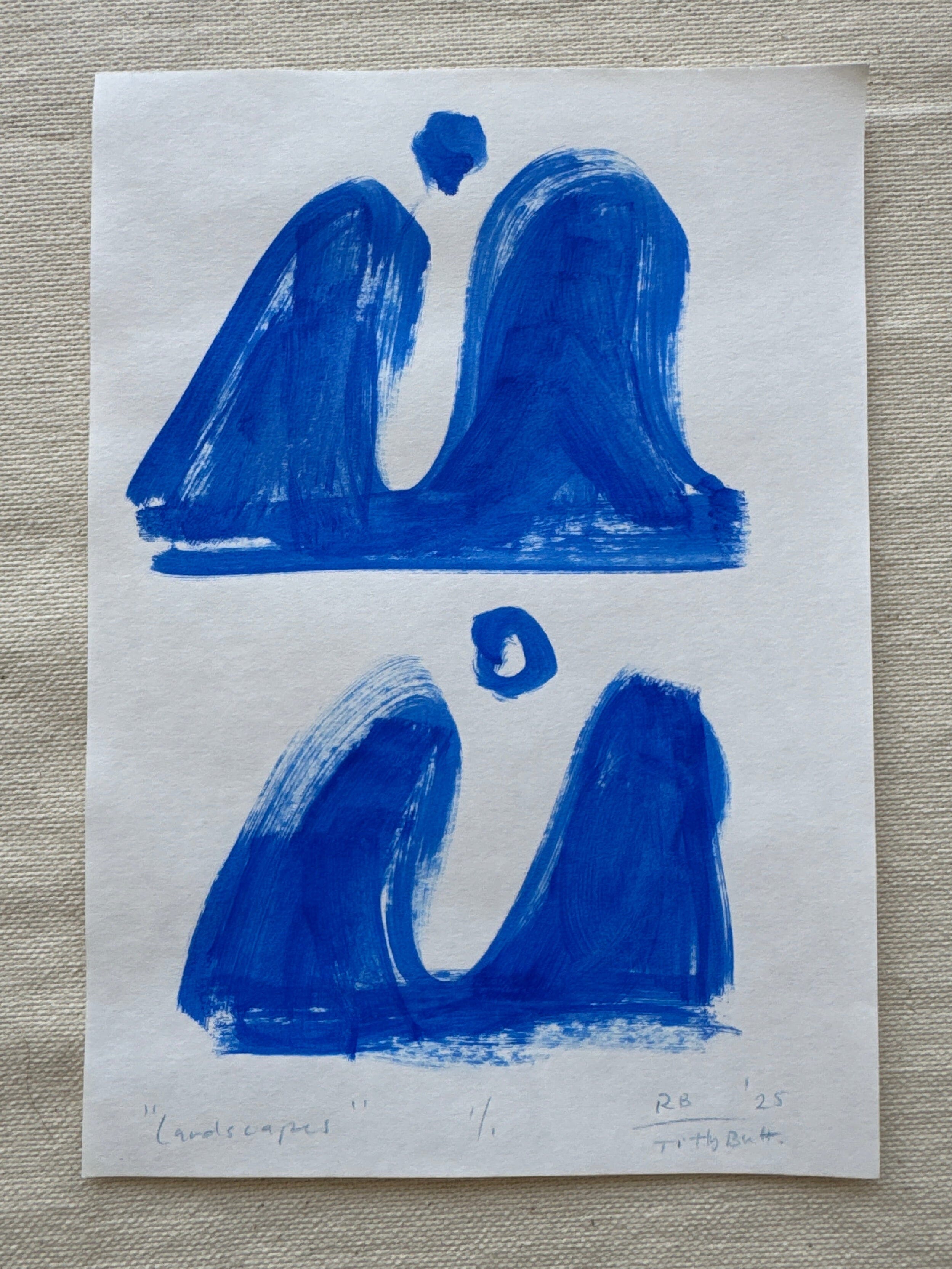 Blue Landshapers I Original Artwork Tittybutt.studio 